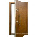 Yellow Wood Grain Painting Surface Newly Asian Security Exterior Interior Steel Armored Door